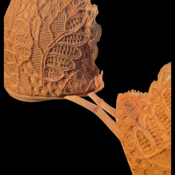 FELINA LINGERIE Peach Lace Bra sz 36C - Picture 2 of 9